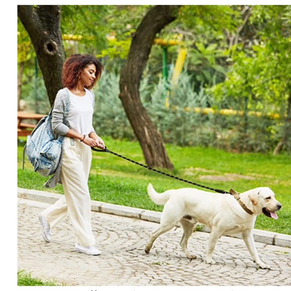 NEW 5FT Heavy Duty Dog Leash Padded Handle and Highly Reflective Threads Black - Picture 6 of 7